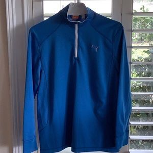 Boys quarter zip royal blue Puma pullover